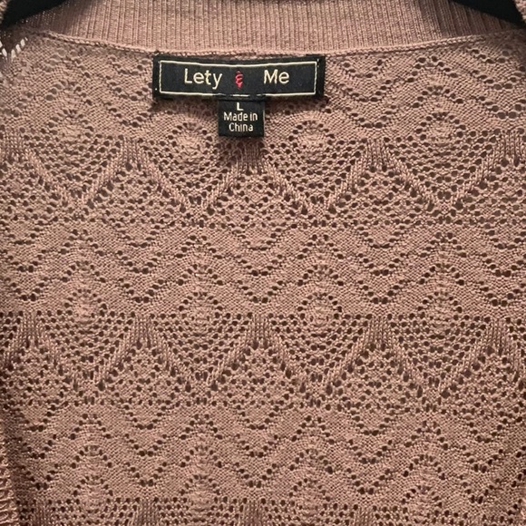 Lety & Me versatile sweater size large light coco brown color. - Picture 2 of 3